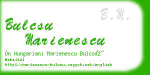 bulcsu marienescu business card